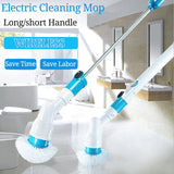 Electric Spin Scrubber Turbo Scrub Cleaning Brush Cordless Chargeable Bathroom Cleaner with Extension Handle Adaptive Brush Tub